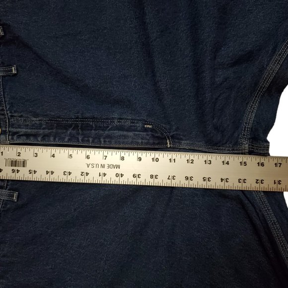 Carhartt B13 DST 46x32 (Meas 41x33 15" Rise) Dark Loose Fit Carpenter Jeans A17 - Picture 10 of 10